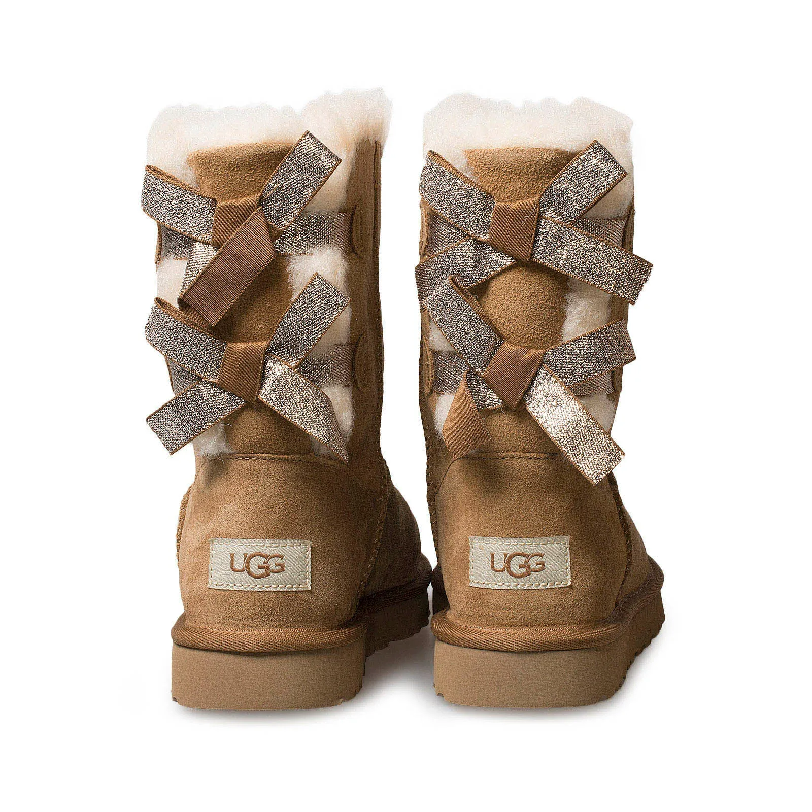 UGG Bailey Bow Sparkler Chestnut Boots - Women's