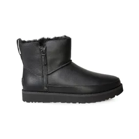 UGG Classic Zip Mini Black Boots - Women's