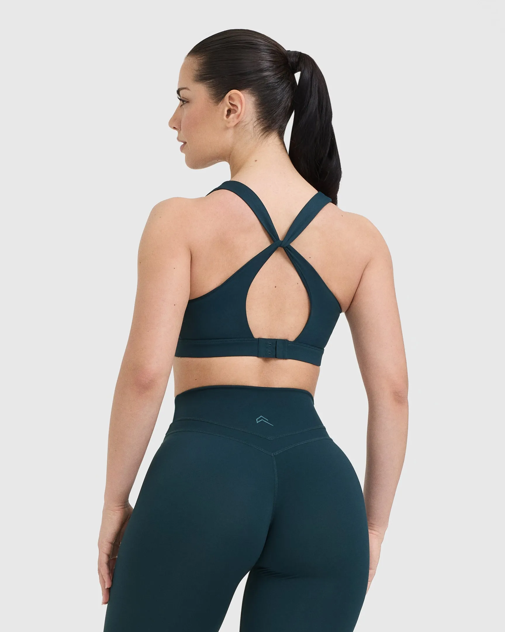 Unified Layered Sports Bra | Oil Blue