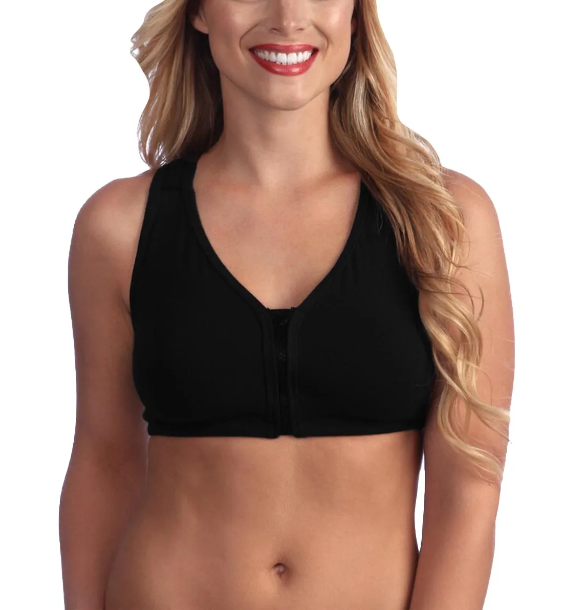 Valmont Zip-Front Sports Bra (1611A) - Black