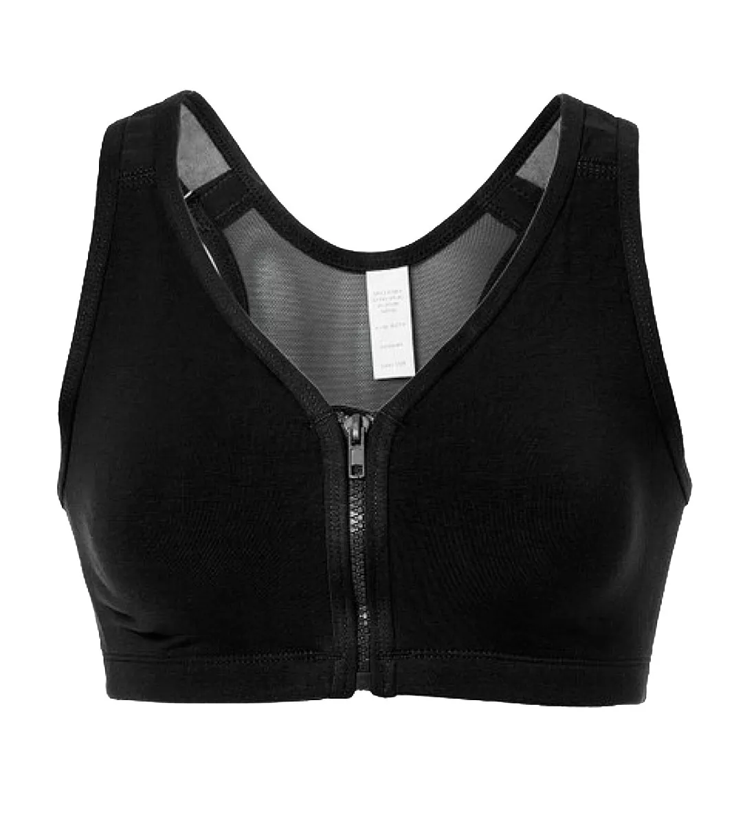 Valmont Zip-Front Sports Bra (1611A) - Black