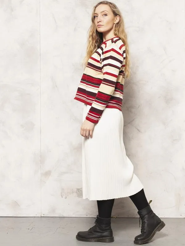 Vintage 90's Striped Casual Women Sweater