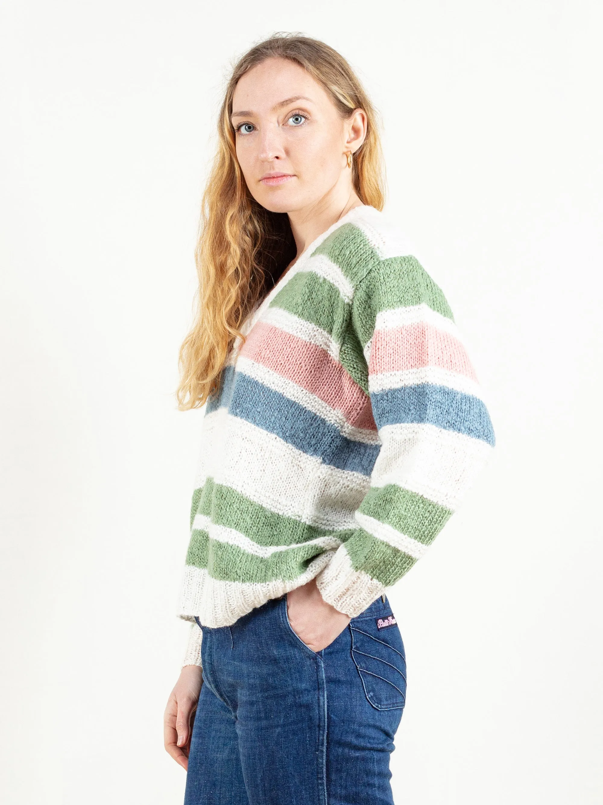 Vintage 90's Women Striped Sweater