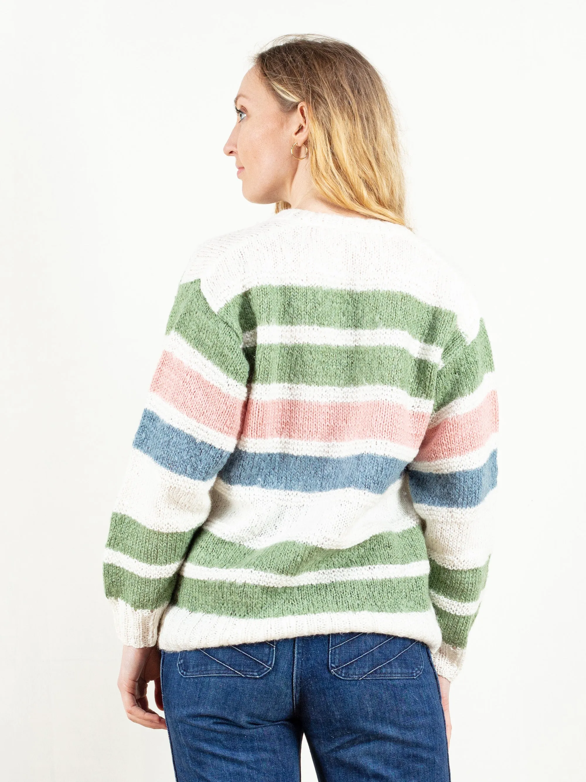 Vintage 90's Women Striped Sweater