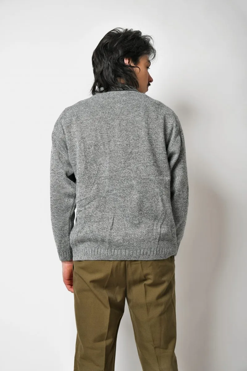 Vintage polo sweater grey