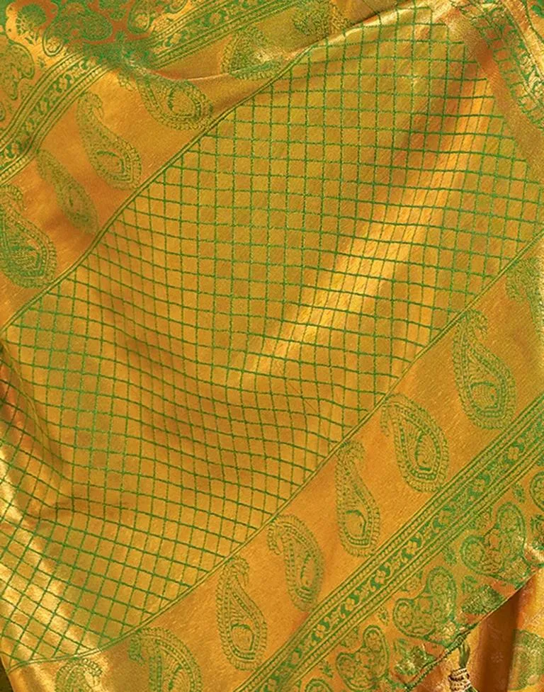 Yellow  Silk Woven Sarees