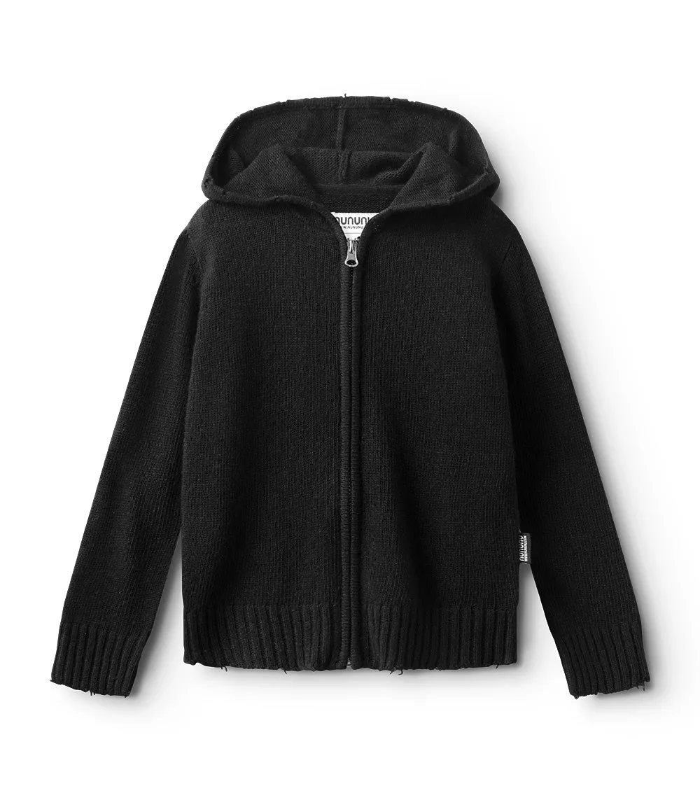 zip knit hoodie