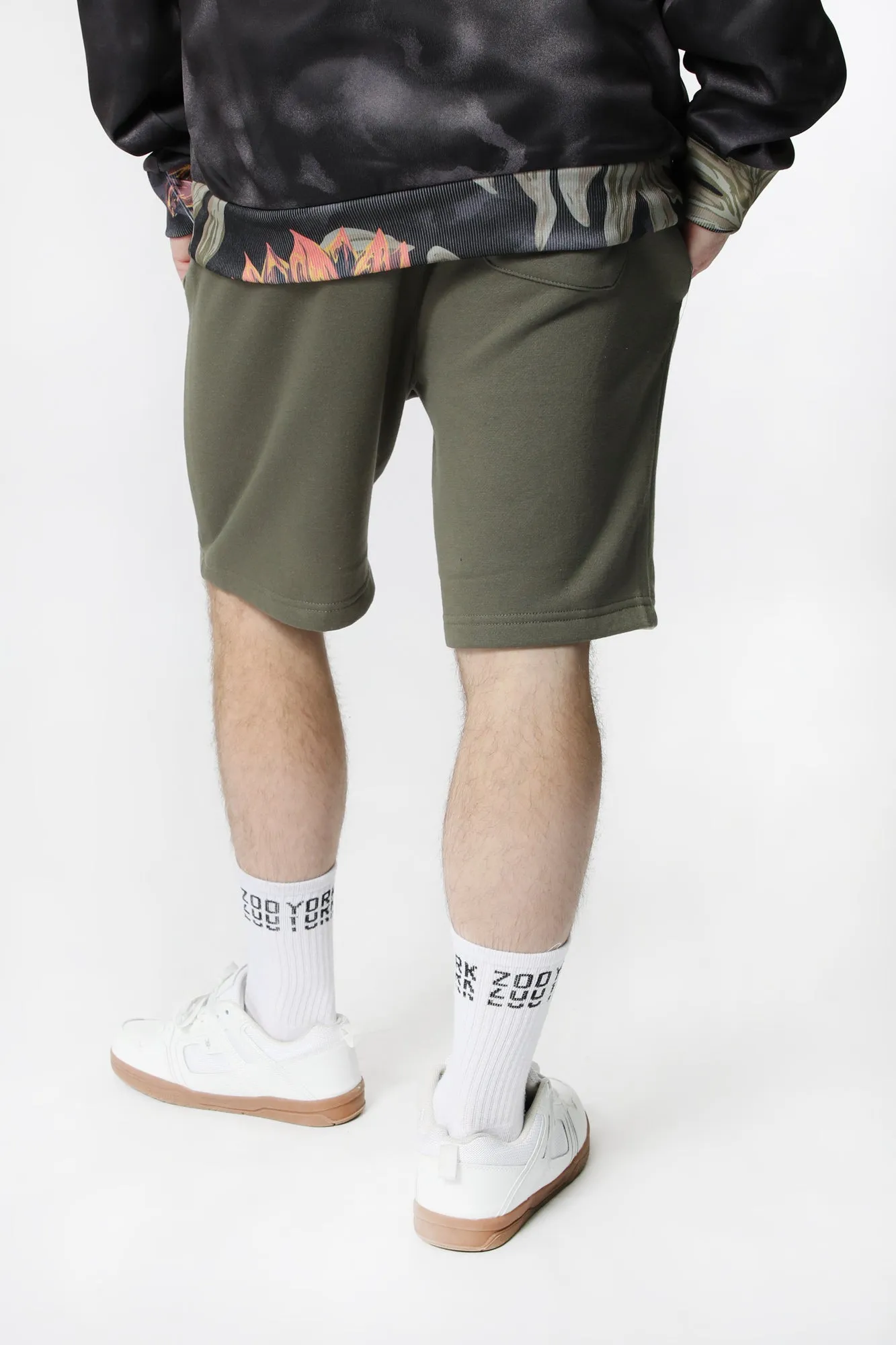 Zoo York Mens Solid Colour Fleece Shorts